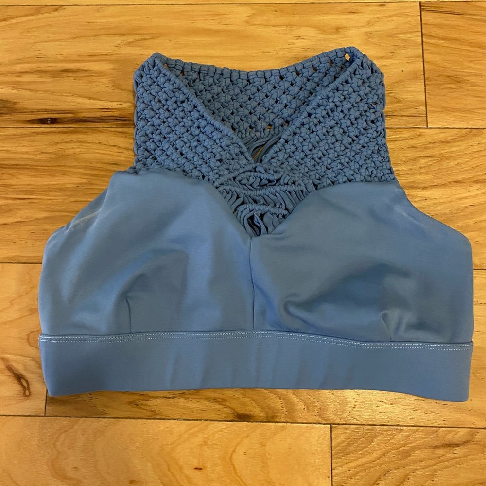 Crocheted Carbon 38 Sports Bra